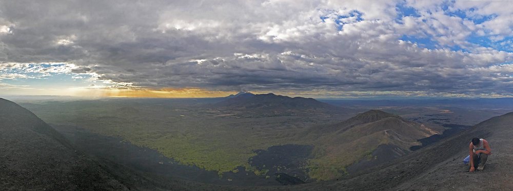 view from top of Cerro Negro volcano | Best Volcano Hikes in Nicaragua