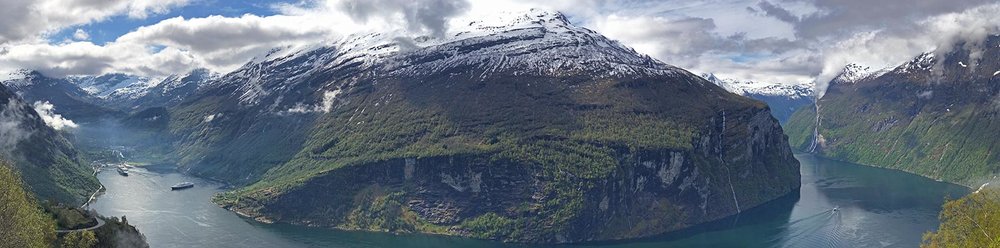views of geirangerfjord, Norway from above