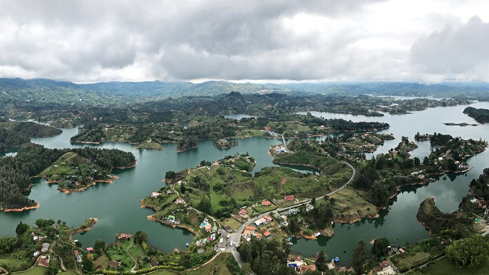 view from Piedra del Penol, Colombia