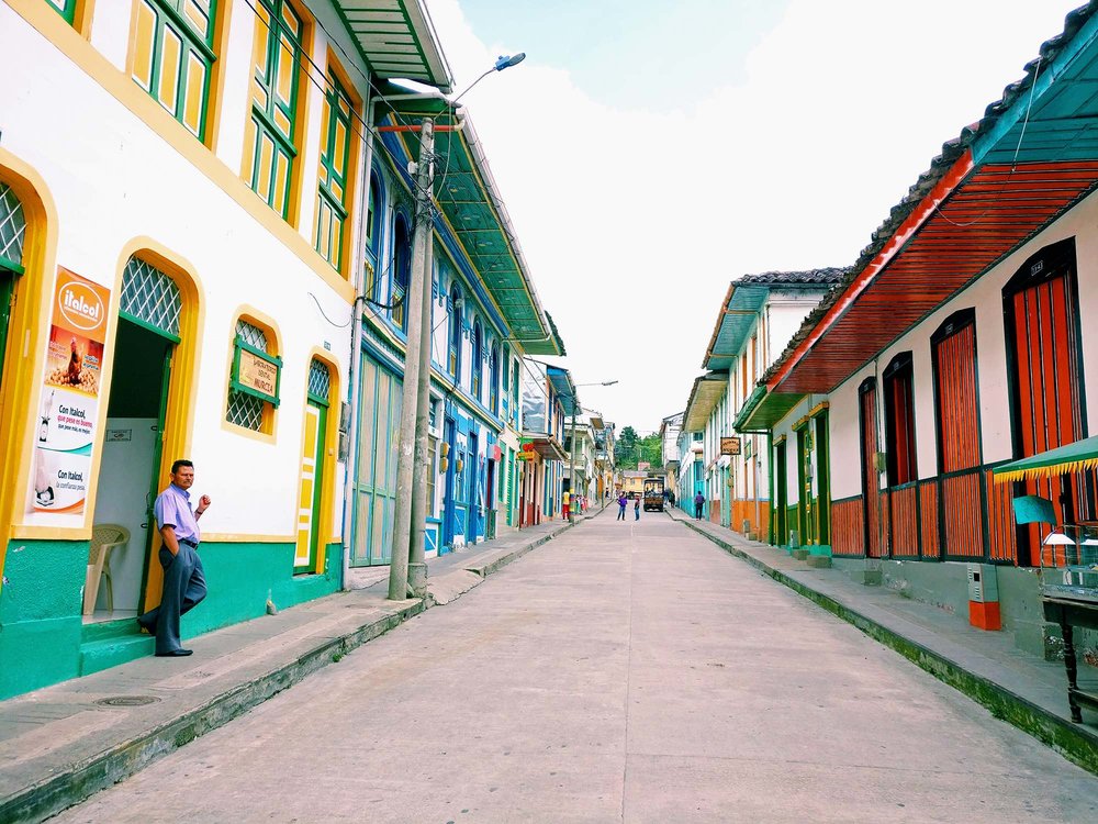 Pijao town in the colombian coffee region