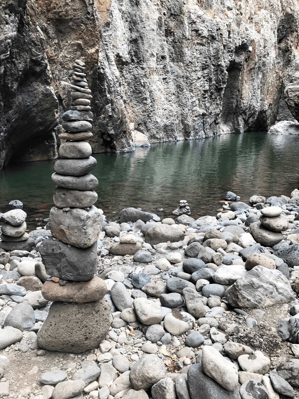 Somoto Canyon Nicaragua rocks stacked