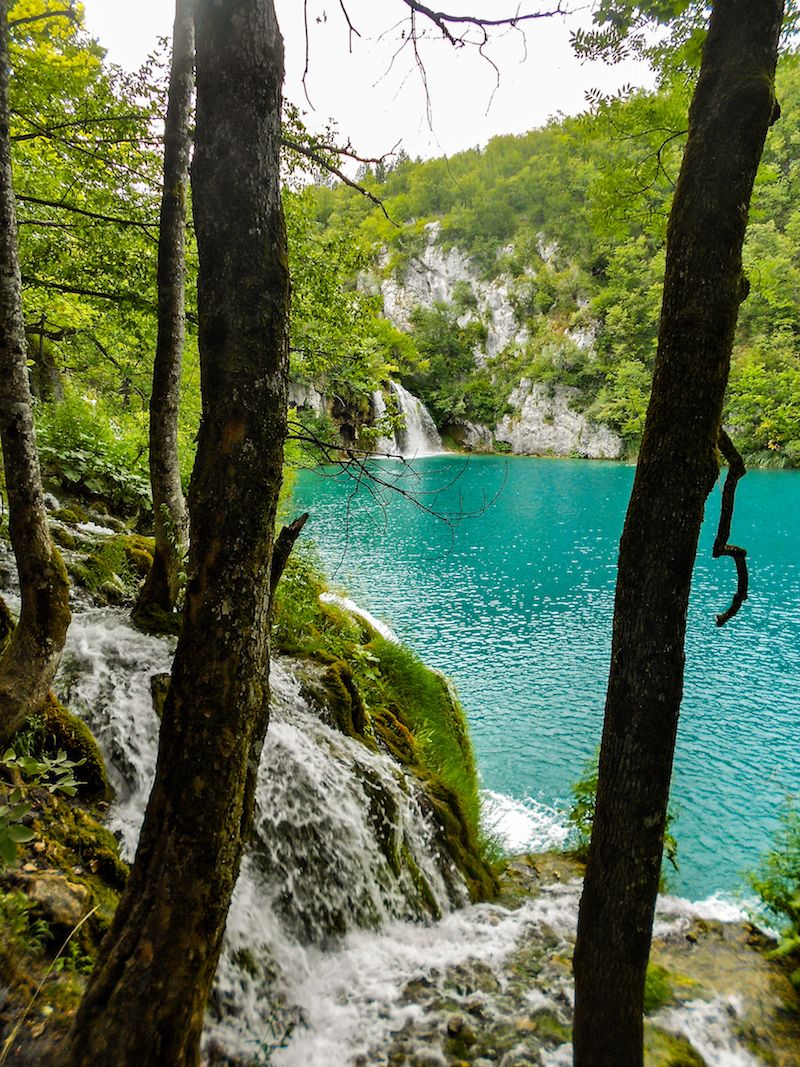 lakes and waterfall at Plitvice National Park