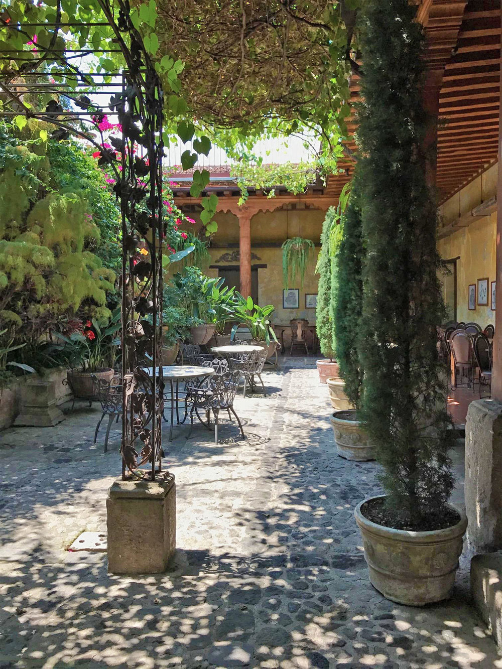 courtyard in Antigua, Guatemala