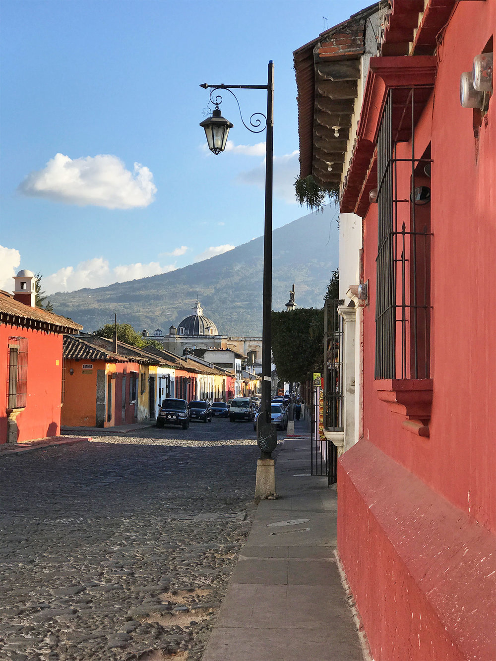 charming colorful and cobbled streets in Antigua Guatemala