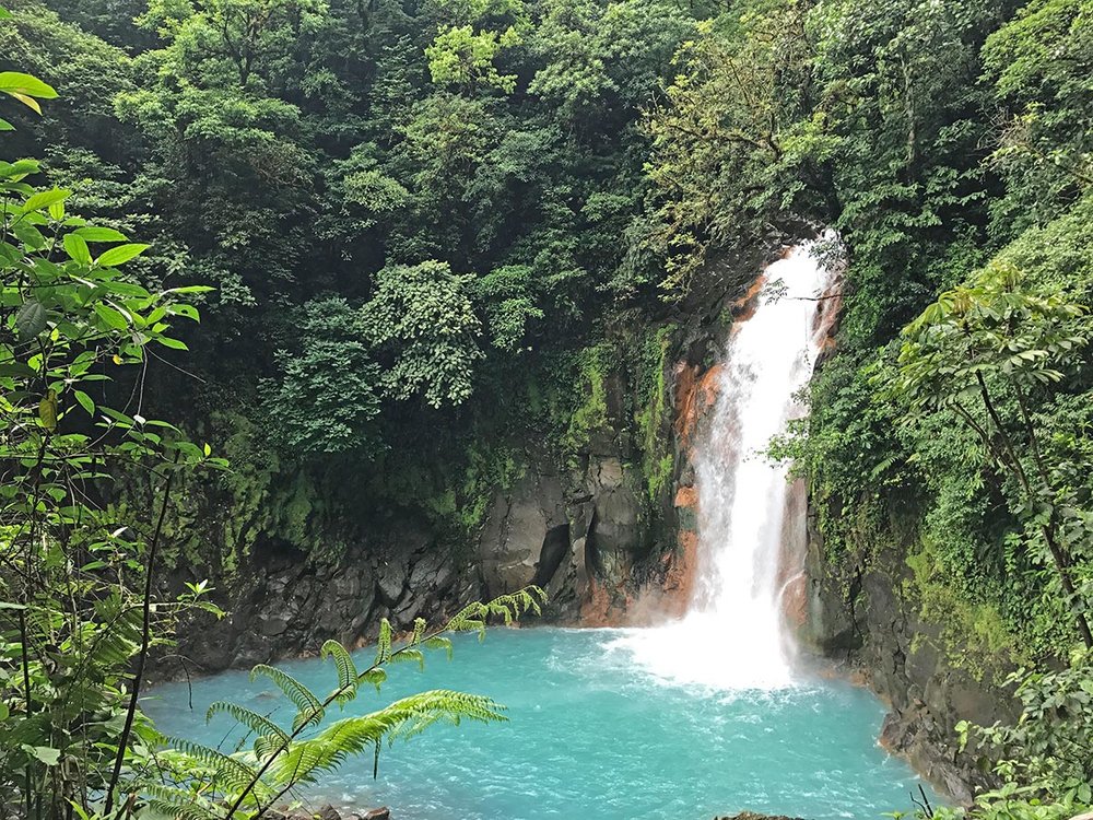 Celeste waterfall, tenorio national park, costa rica