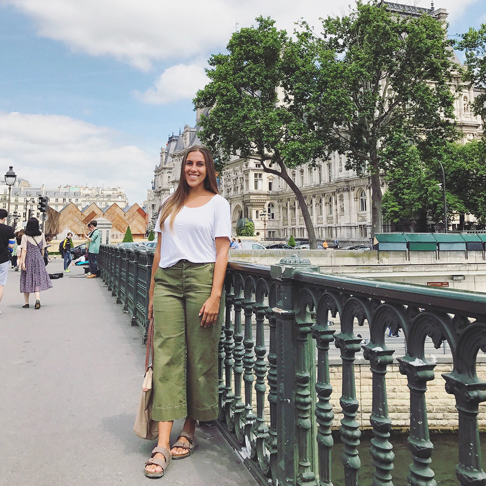 Sapphire &amp; Elm Travel co-founder, stephanie, in paris in 2017
