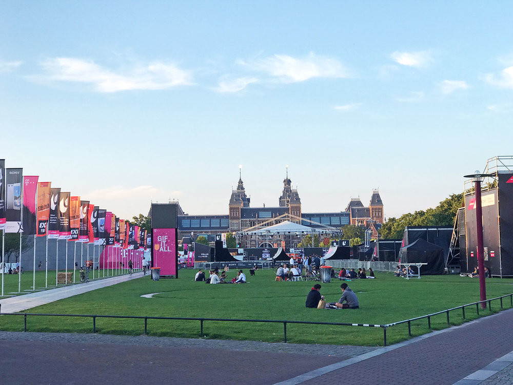 Museumplein park in Amsterdam
