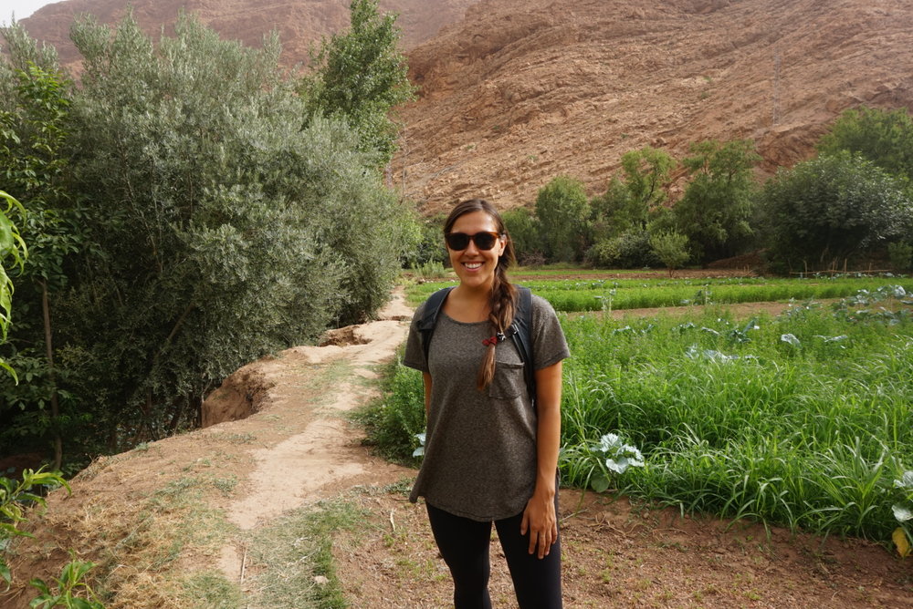 Hiking Morocco Todra Gorge Sapphire Elm Travel co-founder Stephanie.JPG