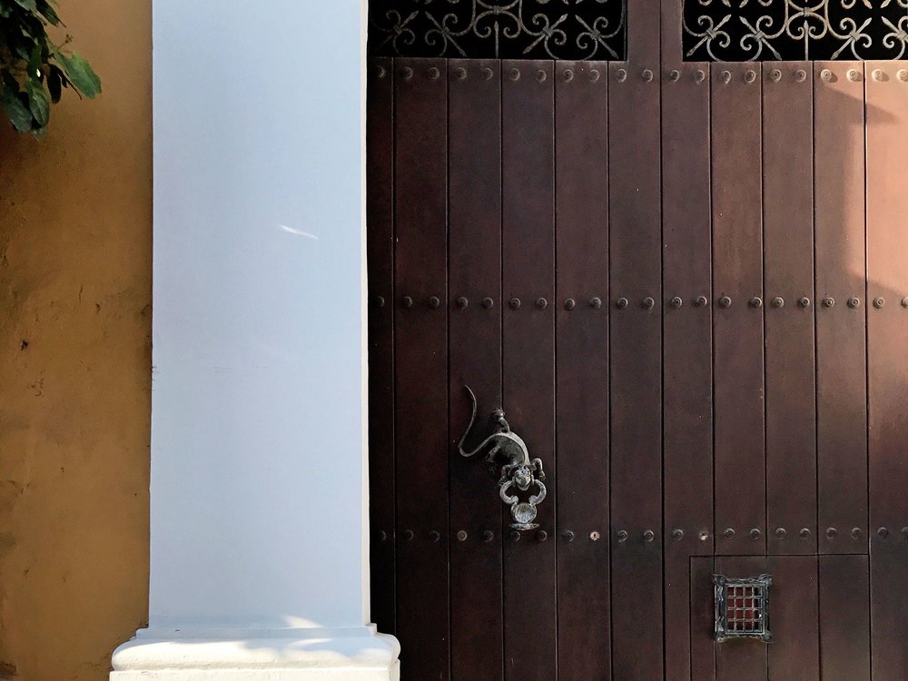iguana door knocker in Cartagena, Colombia  | pictures of Cartagena, Colombia