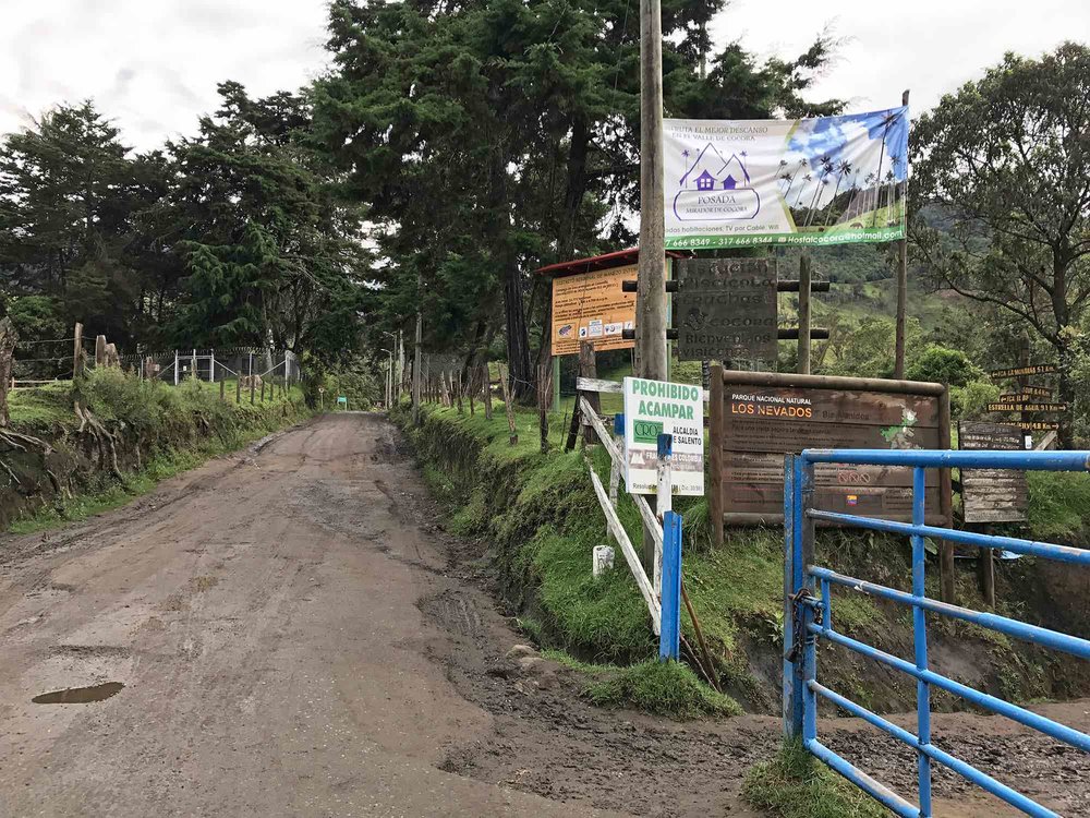 Hiking trail entrance | Cocora Valley, Colombia
