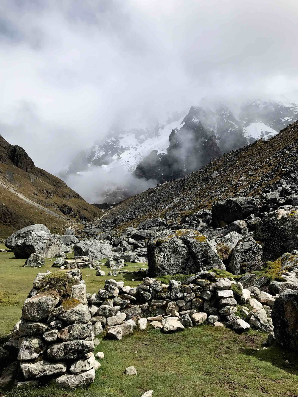 Inca ruins on Day 2 | Salkantay Trek to Machu Picchu Peru