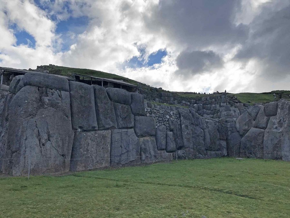 perfectly chiseled stone blocks at Sacsayhuaman Inca ruins Sacred Valley Peru