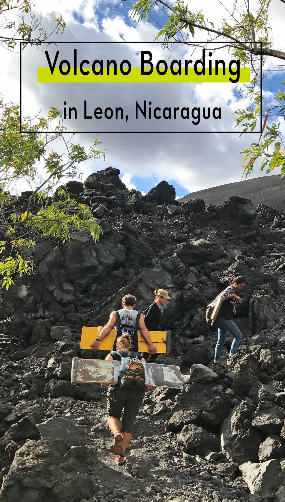 Volcano boarding in Leon Nicaragua