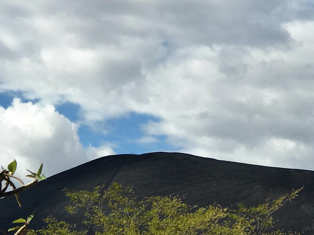 Can you see the tiny people on top of Cerro Negro?!